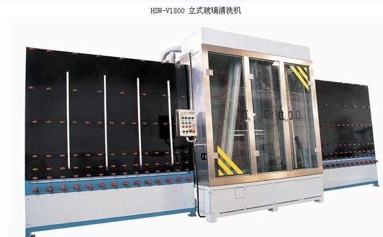 China Geautomatiseerde Verticale Geschilderde Glaswasmachine met Speciale Borstels Elektrostatisch leverancier
